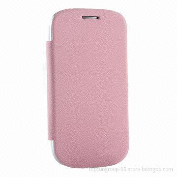 Ultra Thin PU Leather Case for Samsung I8190, Made of 100% Genuine Leather